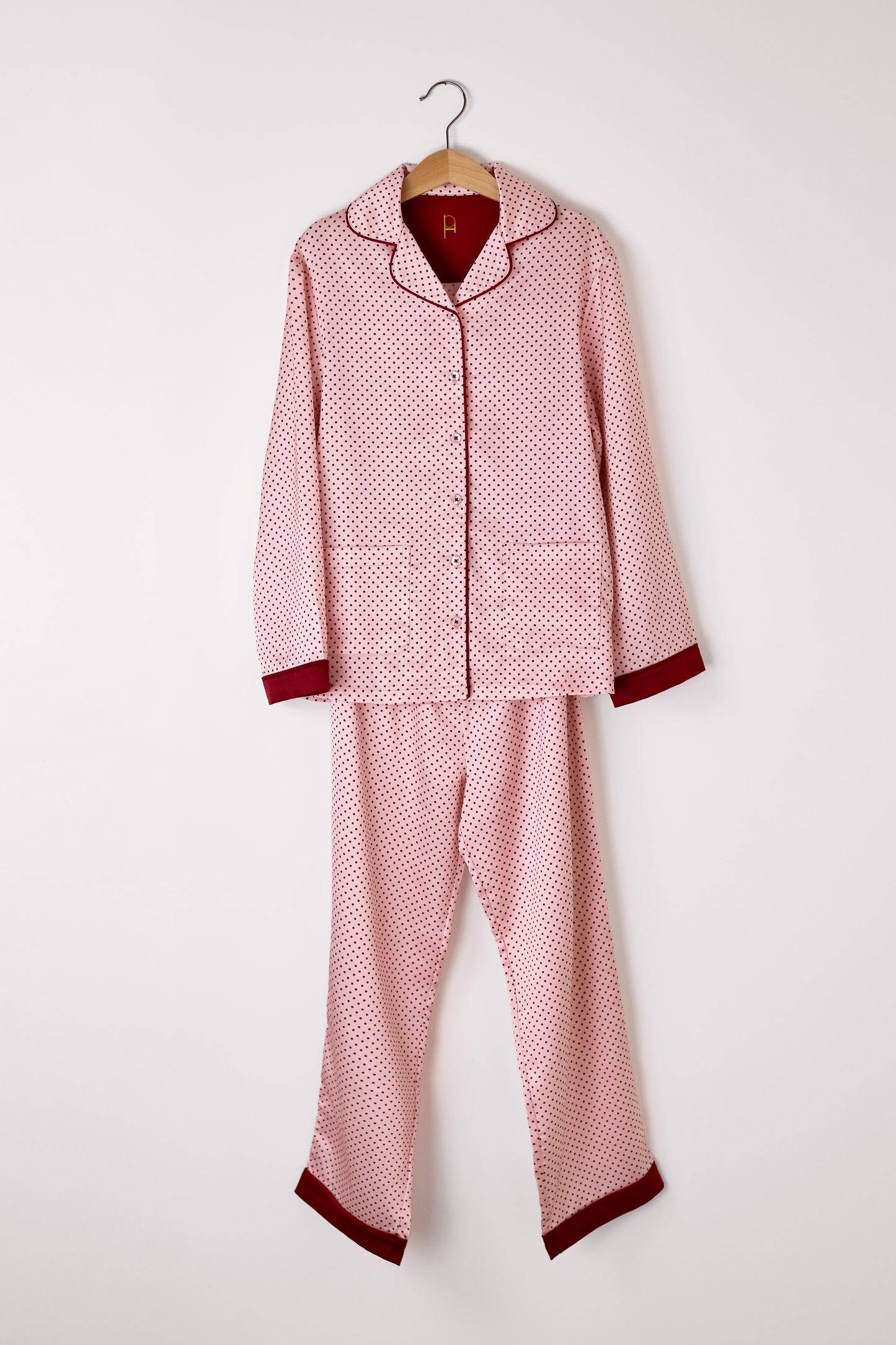 Kid's classic 'Polka dot' revere collar PJ set (6 - 13 years)