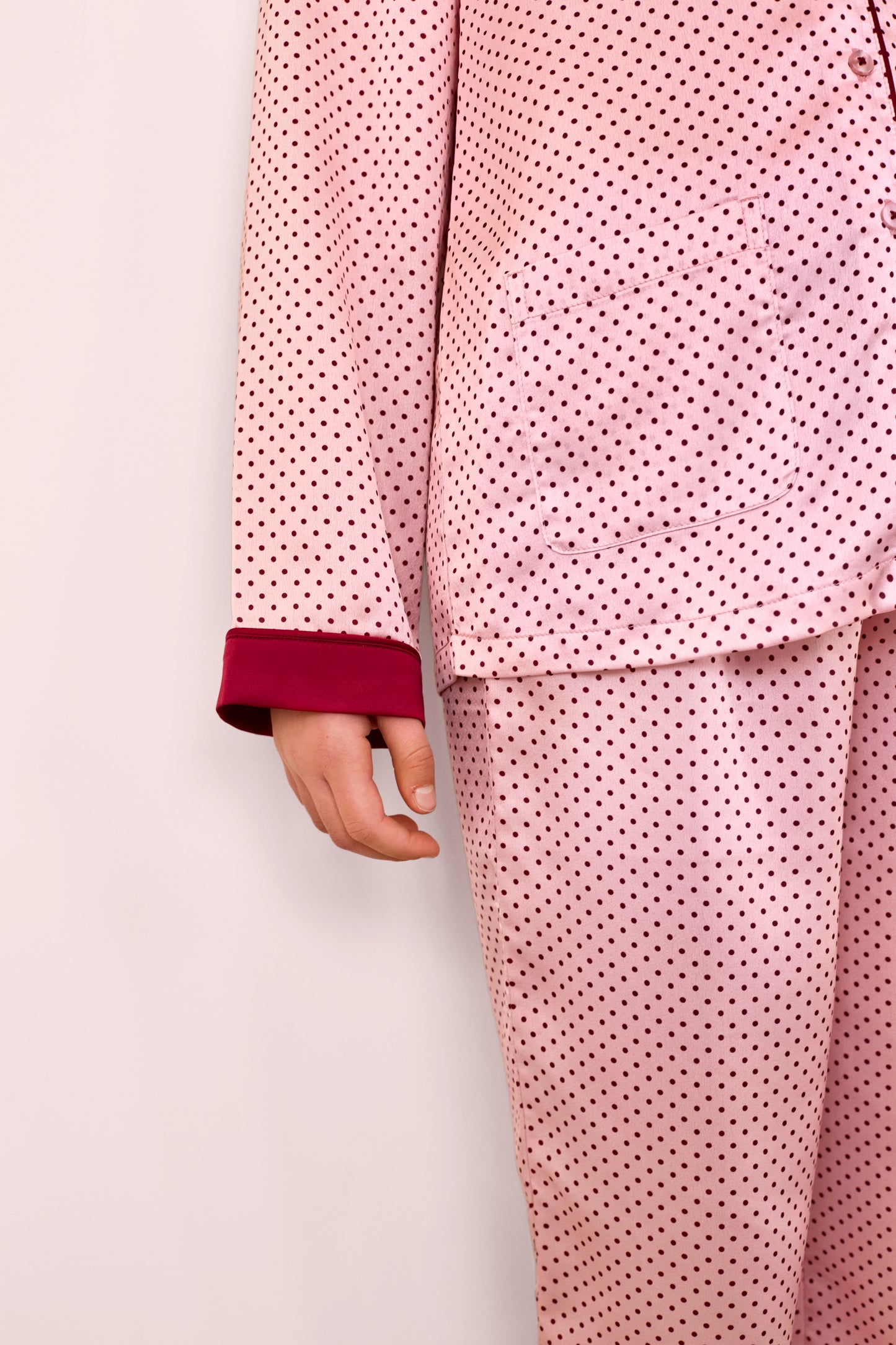 Kid's classic 'Polka dot' revere collar PJ set (6 - 13 years)