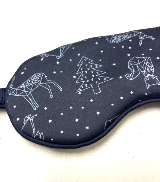 Kid's 'animal origami' satin eye mask (4-12 years)